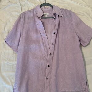 COS linen oversized button up